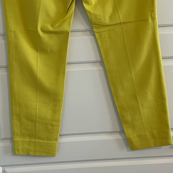 Banana Republic Sloan Crop Ankle Length Pants Slacks in Lively Chartreuse New 2 - Picture 7 of 15